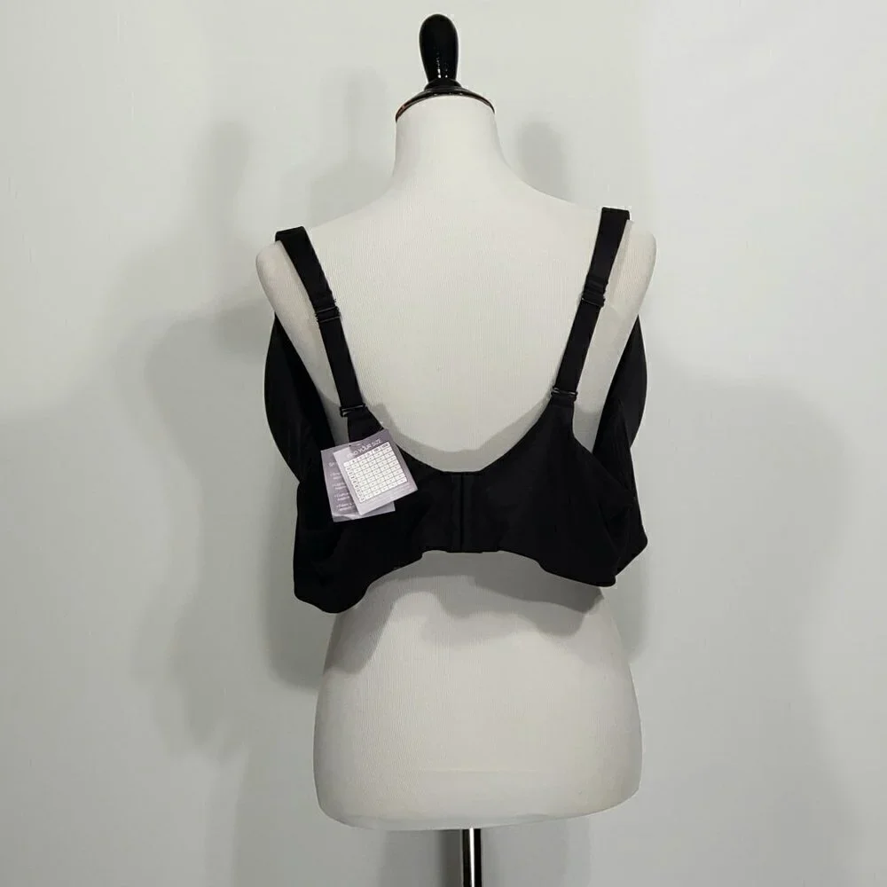 NWT  Catherines Intimates  Black Full Coverage  Smooth Underwire Bra  54D